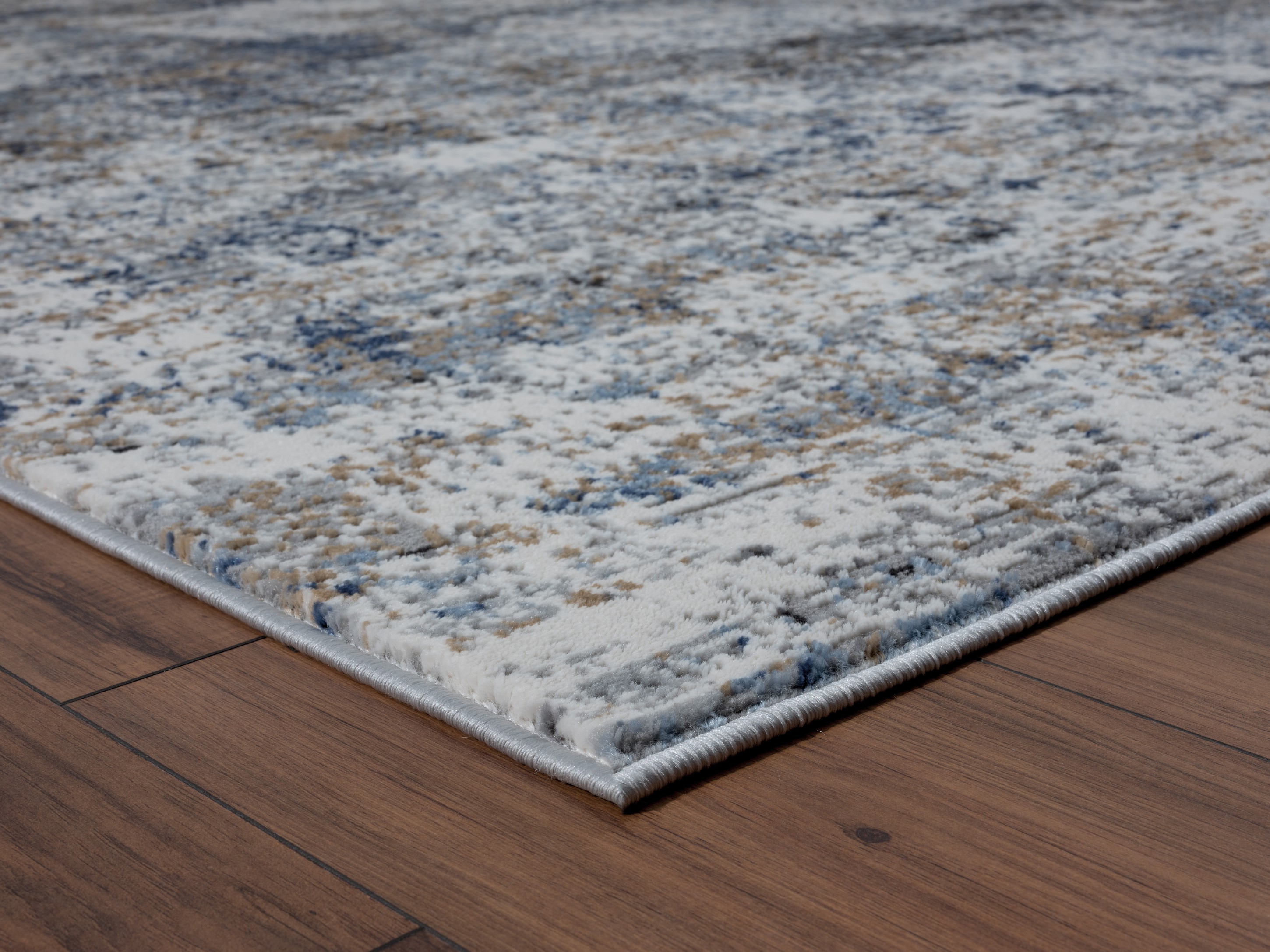 United Weavers Hyperion Enceladus Transitional Abstract Area Rug, Blue, 5'3" x 7'2"