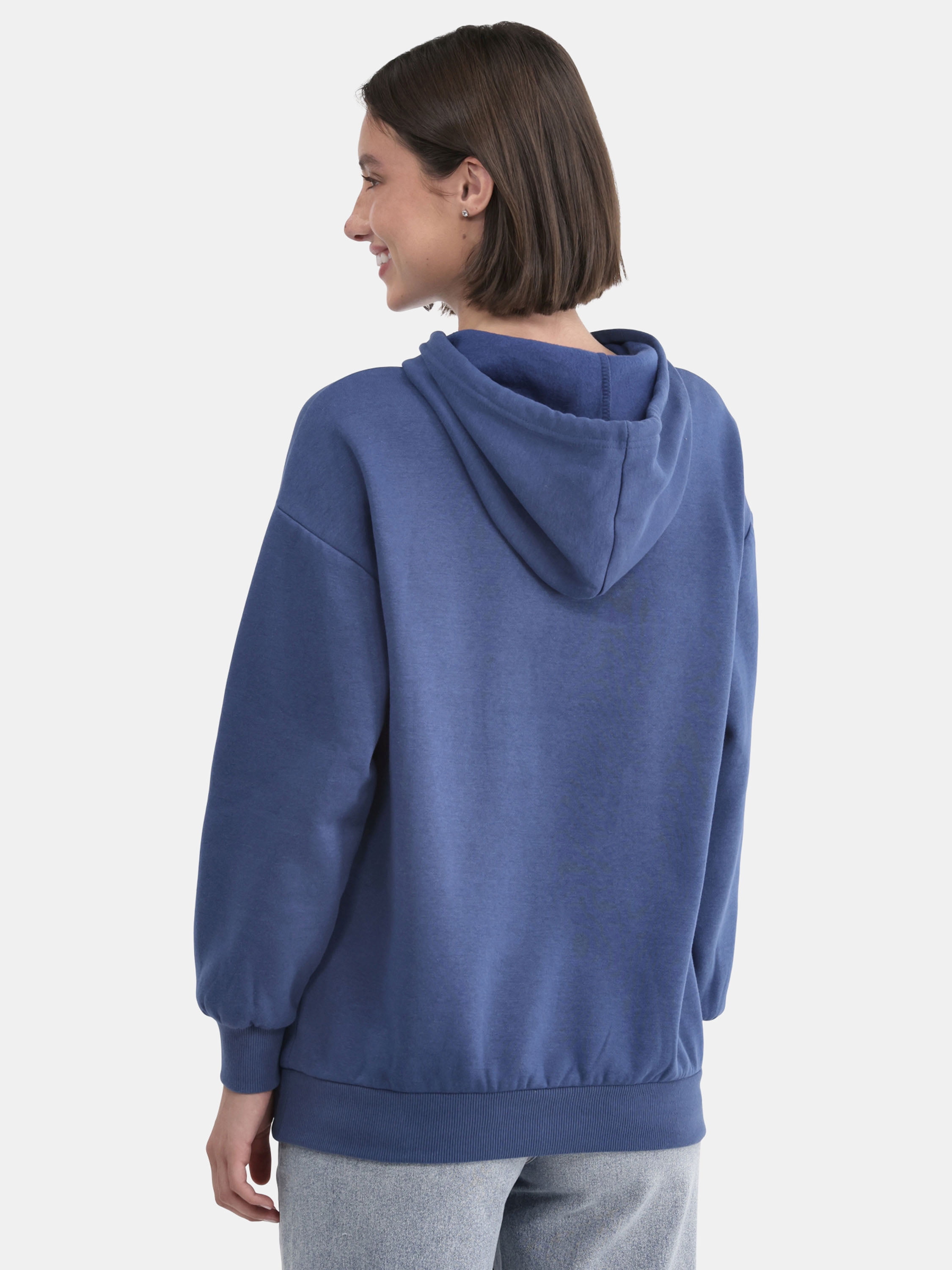 No Boundaries Oversized Printed Hoodie, Women's and Women’s Plus