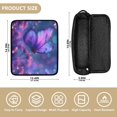 thumbnail image 4 of Hair Tool Organizer Bag with Heat Resistant Mat Removable Travel Storage Case for Hot Air Brushes Curling Irons Butterfly with Glowing Wings, 4 of 8