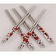 thumbnail image 3 of Cubiertos de acero inoxidable reutilizables multicolor 304, palillos de metal aptos para lavavajillas - 1 par, juego de 5 pares (Rosa Roja), 3 of 6