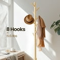 thumbnail image 6 of Coat Rack Stand, Coat and Hat Hanger Freestanding Standtree,  8 Hook and 3 Adjustable Heights Coat Tree, Home,Office,Entryway, Hallway, 6 of 8