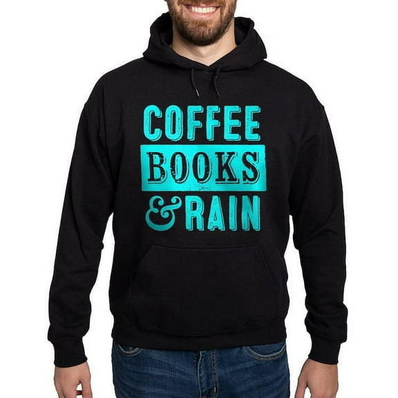 CafePress - Coffee Books And Rain Hoodie - Pullover Hoodie, Classic, Comfortable Hooded Sweatshirt