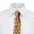 thumbnail image 2 of Ethnic Necktie, Oriental Vintage Ornaments, Dress Tie, 3.7", Dark Orange Apricot, by Ambesonne, 2 of 3