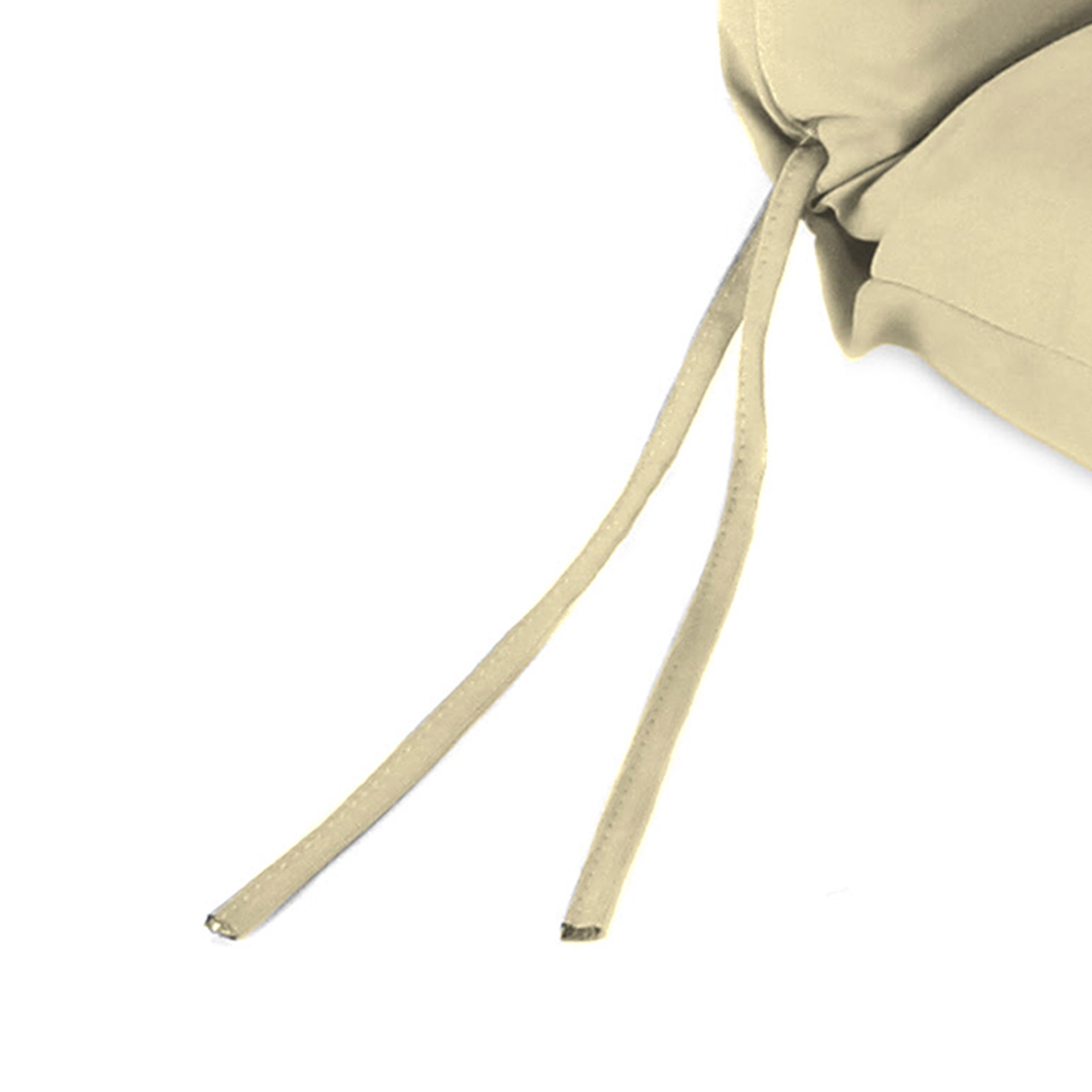 Jordan Manufacturing 44" x 22" Veranda Tan Solid Rectangular Outdoor Chair Cushion with Ties and Hanger Loop (2 Pack)