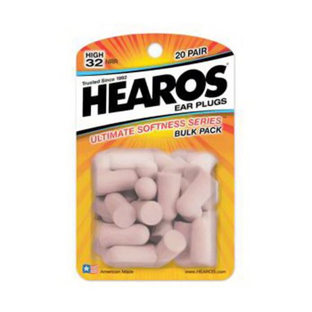 Hearos Ultimate Softness Series Ear Plugs - 20 Pairs  Bulk Pack  6 Pack