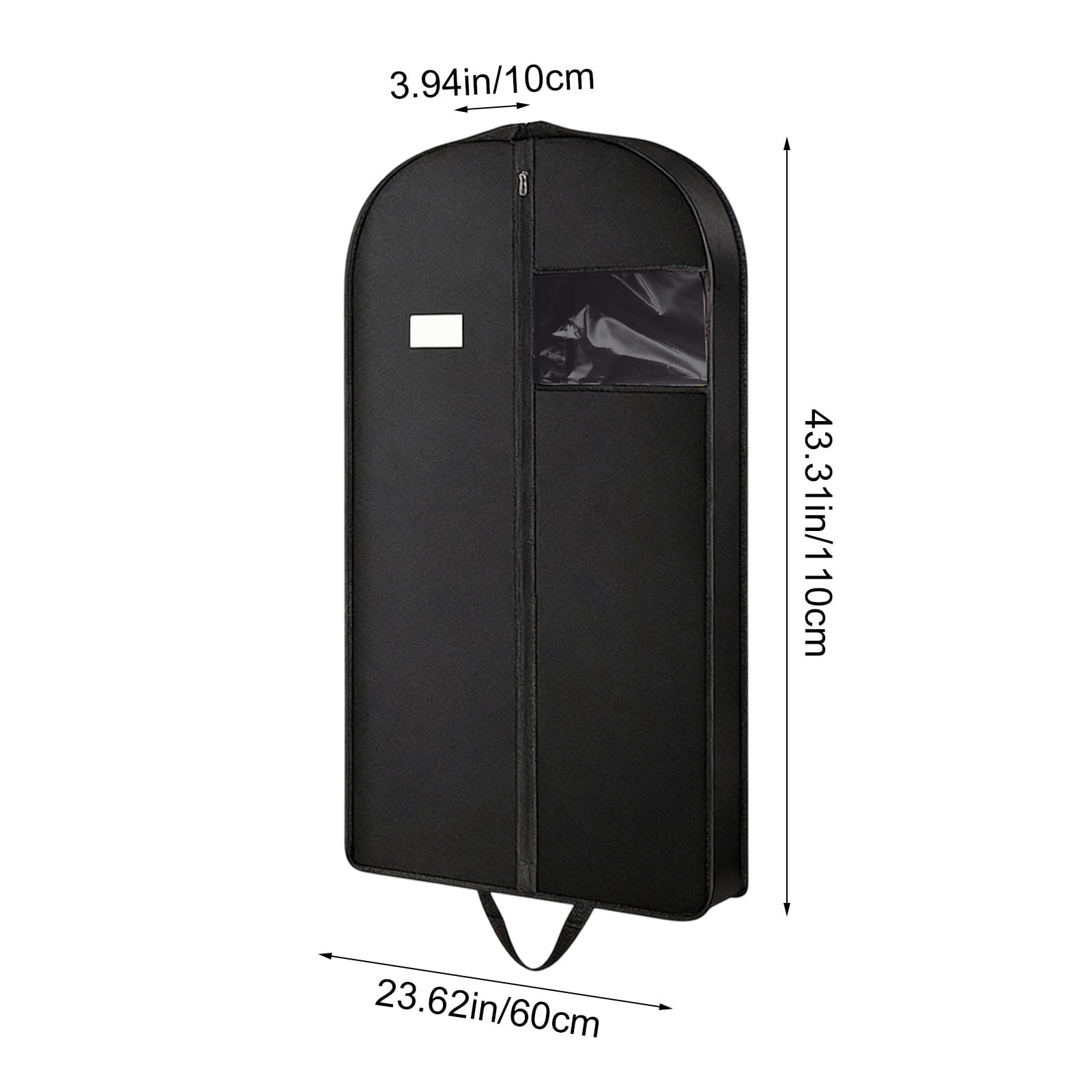 Lunxisen 4 Pcs Garment Bag for Clothes Storage Travel Organizer Foldable Garment Bag with Transparent Window Thickened Design for Closet Suit Protection(110*60*10cm)