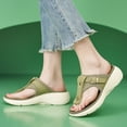 thumbnail image 5 of CAICJ98 Walking Shoes Women Ladies Fashion Summer Transparent Chain Decorative Wedge Heel Thick Sole Sandals,Green, 5 of 5