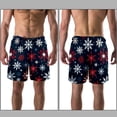 thumbnail image 3 of luoweisi Men's Beach Shorts Quick Dry Swim Trunks with Mesh Lining Christmas Snowflakes L, 3 of 5