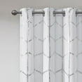 thumbnail image 3 of Intelligent Design Raina Total Blackout Metallic Print Grommet Top Curtain Panel, 3 of 12