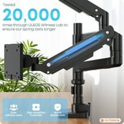 PUTORSEN 17-49 inch Premium Aluminum Heavy Duty Dual Monitor Arm for Ultrawide Screens up to 44lbs, Vertical Stacked Dual Monitor Desk Mount, Full Motion Dual Vertical Monitor Mount