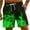 Green, variant on Mens Casual Dressy Flame Printed Swim Trunks Vacation Drawstring Elastic Waist Shorts Lightweight Loose Cozy Beach Summer Surf Board Shorts Orange 3XL