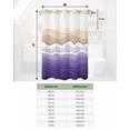 thumbnail image 6 of No Hook Shower Curtain with Snap-in Liner, Purple Ombre Stripe Waterproof Fabric Bathroom Curtains, Abstract Summer Beach Coastal Bath Curtains & Mesh Top Window Stall 48"x72", 6 of 6