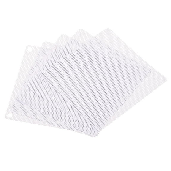 Uxcell 140mm Mesh Dustproof Cover Computer Fan Filter Grills White 5 Pack