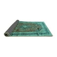 thumbnail image 2 of Ahgly Company Indoor Rectangle Medallion Turquoise Blue Traditional Area Rugs, 6' x 9', 2 of 4