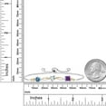 thumbnail image 3 of 925 Silver and 10K Yellow Gold Persian Blue Moissanite Sky Blue Aquamarine Purple Amethyst and Lab Grown Diamond Tennis Bracelet for Women By Keren Hanan (1.88 cttw, Adjustable up To 9 inch), 3 of 4