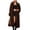Coffee, variant on Long Winter Coats for Women Faux Fur Shawl Collar Oversized Fuzzy Luxury Outerwear Soft Warm Fashion Overcoat
