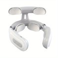 thumbnail image 1 of Hot Compress Pulse Kneading Neck Massager Deep Tissue Pain Relieve Fatigue 4 Massage Heads Neck Massager Electric Massager - White, 1 of 4