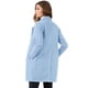 thumbnail image 5 of Abrigos de invierno raglán cruzados con solapa con muesca para mujer Azul claro L, 5 of 6