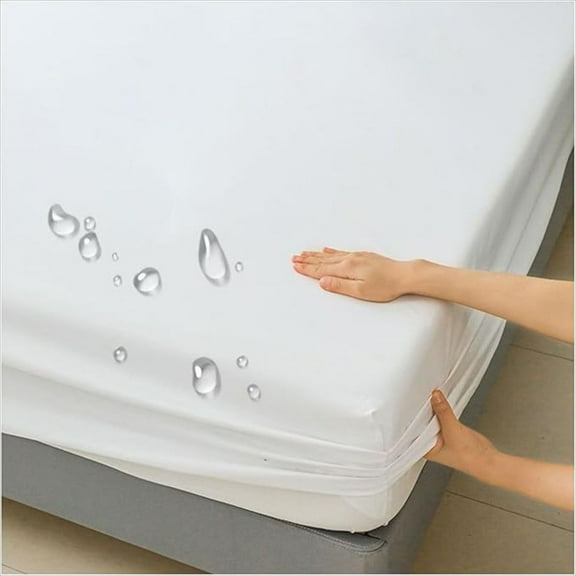 OFEFE CA King Size Waterproof Mattress Protector with Deep Pocket 11.8", Noiseless Breathable Dirt-Proof Mattress Pad Cover & 2 Pillowcases Gift (79x87 inches, 200x220cm, White)