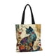 thumbnail image 5 of Bolso de hombro para mujer, regalo de San Valentín, elegante bolso de viaje de lona. Gato de cara lateral, 5 of 9