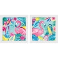 thumbnail image 1 of Great Art Now Fruity Flamingos A by Farida Zaman, 2 Piece Framed Art Set Each 14"W x 14"H, 1 of 3