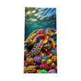thumbnail image 2 of Amzcrzy Polyester Ocean Elements Beach Towel Oceans-Themed Beach Towel Starfishs Seashells and Sea Turtle Fast-Drying Absorbent Bath Towel Microfiber Beach Towel Non-Functional Blankets, 2 of 6