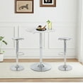 thumbnail image 5 of Rongbuk 23.6" Round Bar Table, Bistro Pub Table, Adjustable Height Pub Table, 360° Swivel Cocktail Bar Table with Metal Base and MDF Top, Suitable for Small Space, Bar, Bistro, Café, 5 of 5
