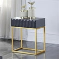 thumbnail image 4 of Furniture of America Giffore Metal 1-Drawer Side Table in Antique Blue, 4 of 5