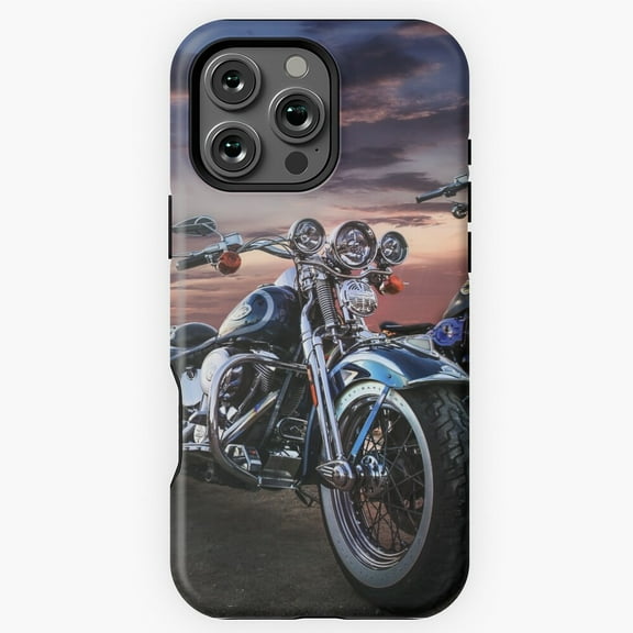 Harley Davidson Beautiful Sunset Phone Case for iPhone 16 15 14 13 12 11 Pro Max