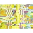 thumbnail image 2 of Cartissi 18x15 Black Ornate Wood Framed with Double Matting Museum Art Print Titled - Yellow Curves II, 2 of 4