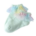 thumbnail image 3 of Toddler Baby Girls Ankle Short Cute Socks, Princess Lace Frilly Ruffle Socks, 3 of 3