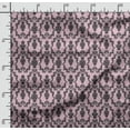 thumbnail image 2 of Soimoi Damask Printed, Cotton Satin Spandex, Sewing Fabric by The Yard 54 Inch Wide, Decorative Fabric for Dresses and Home Accents, Light Pink, 2 of 5