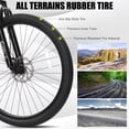 thumbnail image 5 of UBesGoo 27.5 inch Mountain Bike for Adults, 21 Speed Lightweight Aluminum Alloy Frame Mountain Bicycle, Disc Brakes, Black White, 5 of 10
