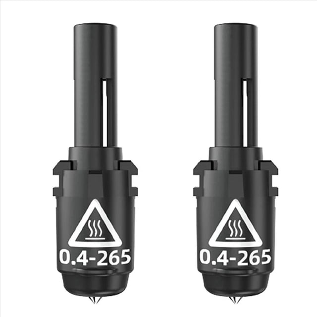 2X Boquilla de 0,4 mm 265 ℃ Accesorios de Repuesto de Boquilla de Impresora 3D de Alta Temperatura para Adventurer 3 y Adventurer 4