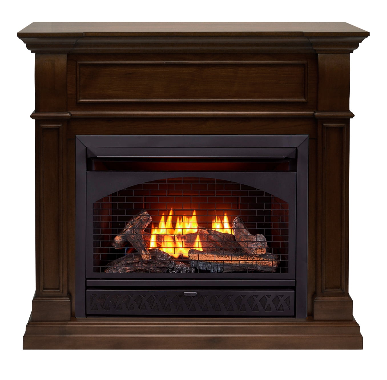 Dual Fuel Ventless Gas Fireplace 26,000 BTU, TStat Control