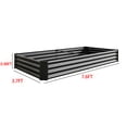 thumbnail image 2 of Outdoor Galvanized Raised Garden Bed, Oval Metal Raised Planter Bed, Lightweight Planter Boxes with Easy Assembly, for Plants, Vegetables, Flowers, 7.6x3.7x0.98ft, Black, 2 of 9