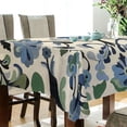thumbnail image 5 of Yayeee Tablecloths 60" x 90" Rectangle Wrinkle Resistant Party Table Cover, Blue Floral, 5 of 8