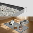 thumbnail image 6 of UHIAGREE Cat Litter Box Mat, 34 × 22in Large Silicone Kitty Litter Trapping Waterproof Mat(Gray), 6 of 7