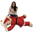 thumbnail image 1 of Christmas Giant Stuffed Dog Wears Removable Santa Suit, 5 Feet Long Soft Lifesize Plush Puppy, 1 of 14