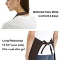 thumbnail image 5 of Toptie Unisex Bib Apron, Cotton Canvas Adjustable Chef Cooking Apron with Pockets-Coffee-L, 5 of 6