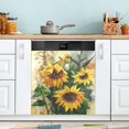 thumbnail image 2 of GZHJMY Bouquet of Sunflower Painting Large Dishwasher Magnet Magnetic Cover 20x26 in Refrigerator Sticker Washer Kitchen Home Decor, 2 of 5