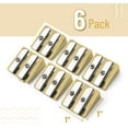 thumbnail image 5 of Mr. Pen- Handheld Metal Pencil Sharpener with 2 Holes, 6 Pack, Gold, Colored Pencil Sharpener, 5 of 5