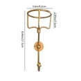 thumbnail image 3 of Elegant Gold Towel Ring with Candle Holder - Wall Mounted Hand Towel Hook for Bathroom, Rustic Vintage Style Towel Hanger with Decorative Shelf - No Drilling Required, 3 of 5