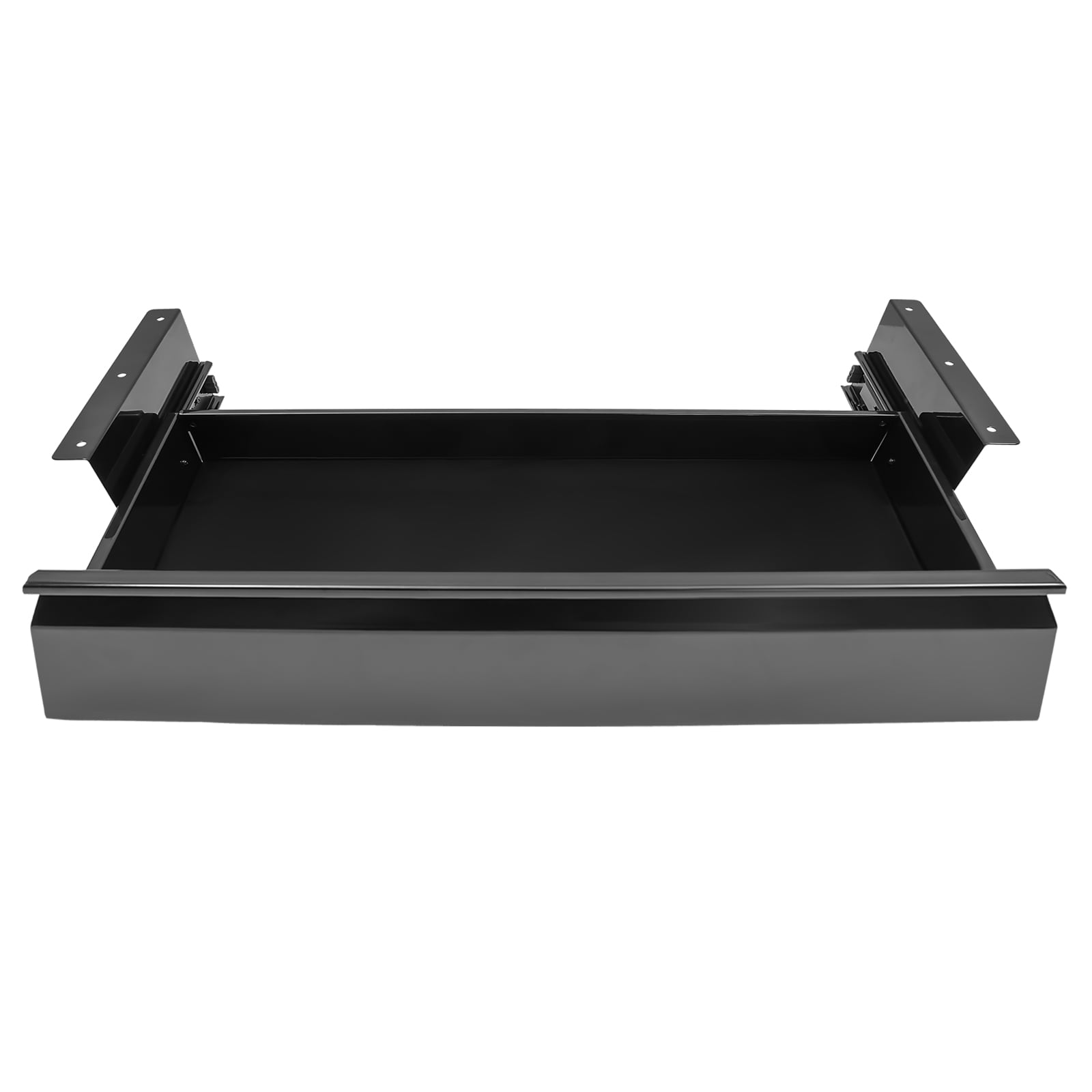 Dwellnix Under Desk Mounted Sliding Pull-Out Drawer, Iron Construction with Recessed Handle, Space-Saving Organizer for Office and Home, Quick Installation