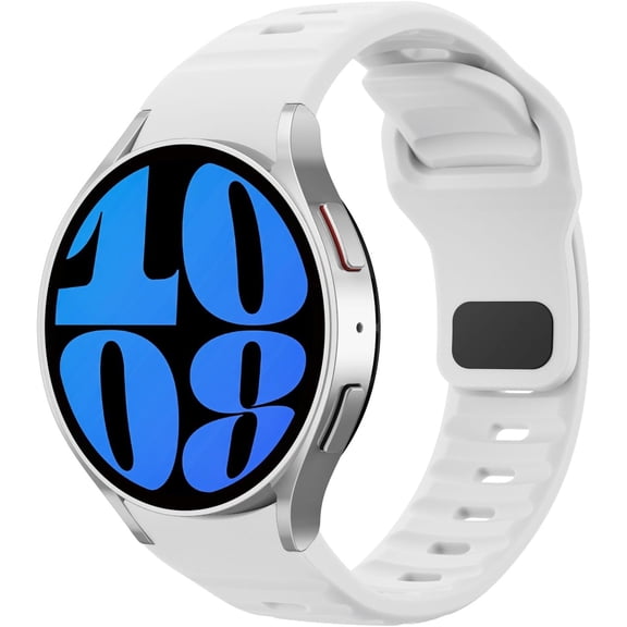 KOMI Rugged No Gap Bands Compatible with Samsung Galaxy Watch 6 5 4 Band 40mm 44mm/6 Classic 43mm 47mm/Watch 5 Pro 45mm/4 Classic 42mm 46mm, 20mm Silicone Replacement Sport Strap Men