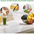 thumbnail image 4 of Acrylic Cutting Board with Counter Lip, Clear Cutting Board for Countertop, Charcuterie Boards, Large Chopping Board for Apartment, Kitchen, Large Cutting Board Non Slip for Countertop Protector, 4 of 7