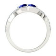 thumbnail image 3 of Mauli Jewels Engagement Rings for Women 1.15 Carat Two Stone Tanzanite And Diamond Engagement Ring 4 prong14K White Gold, 3 of 7