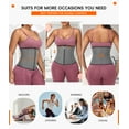 thumbnail image 5 of MANIFIQUE Womens Waist Trainer with Zipper Sweat Waist Trimmer for Women Workout Belt Corset Shapewear, 5 of 6