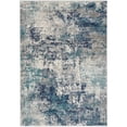 thumbnail image 2 of Nourison Passion Modern Painterly Indoor Area Rug Ivory Teal 8' x 10', 2 of 12