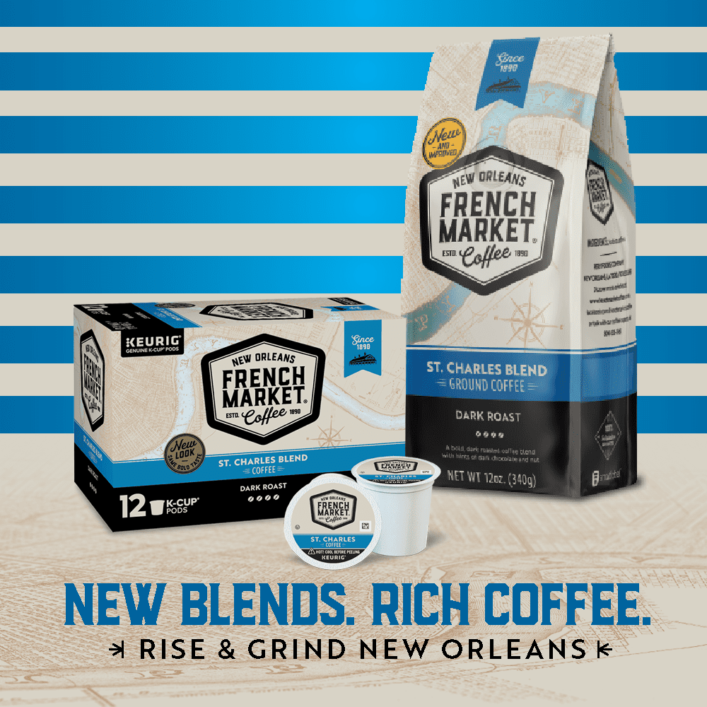 French Market Streetcar Blend Single Serve Coffee Pods, 12 Count